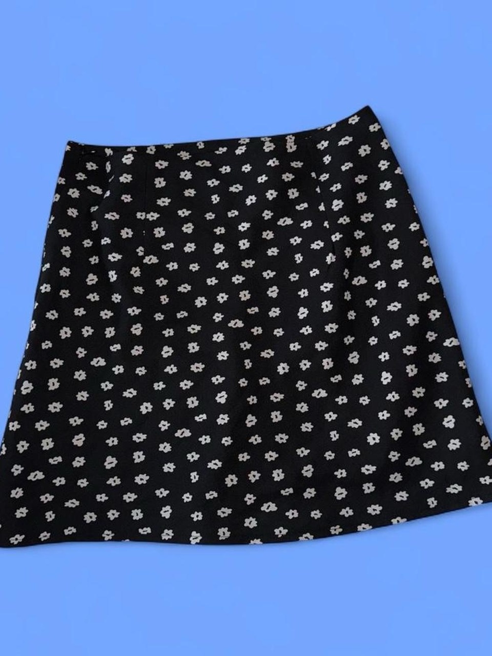 Black Floral A-Line Women's Skirt